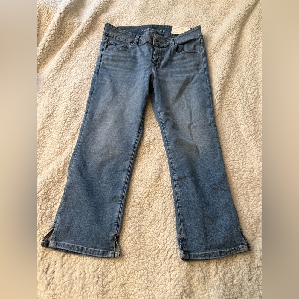 American Eagle Outfitters Light Blue Cropped Jeans